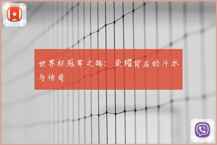世界杯冠军之路:荣耀背后的汗水与传奇